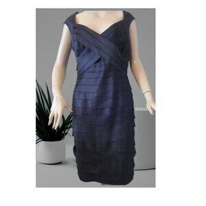 Jones New York Dress Black Sleeveless/Keyhole Back Women's Size 12